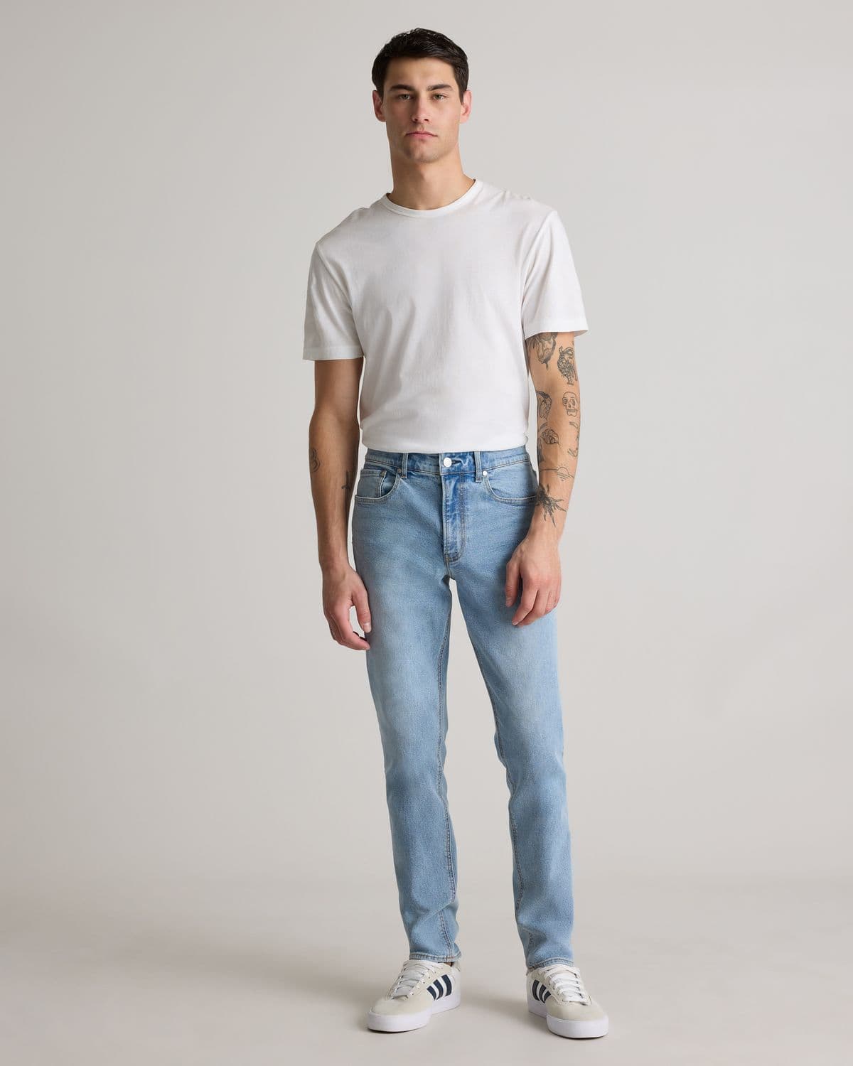 Slim Tapered Blue Jeans