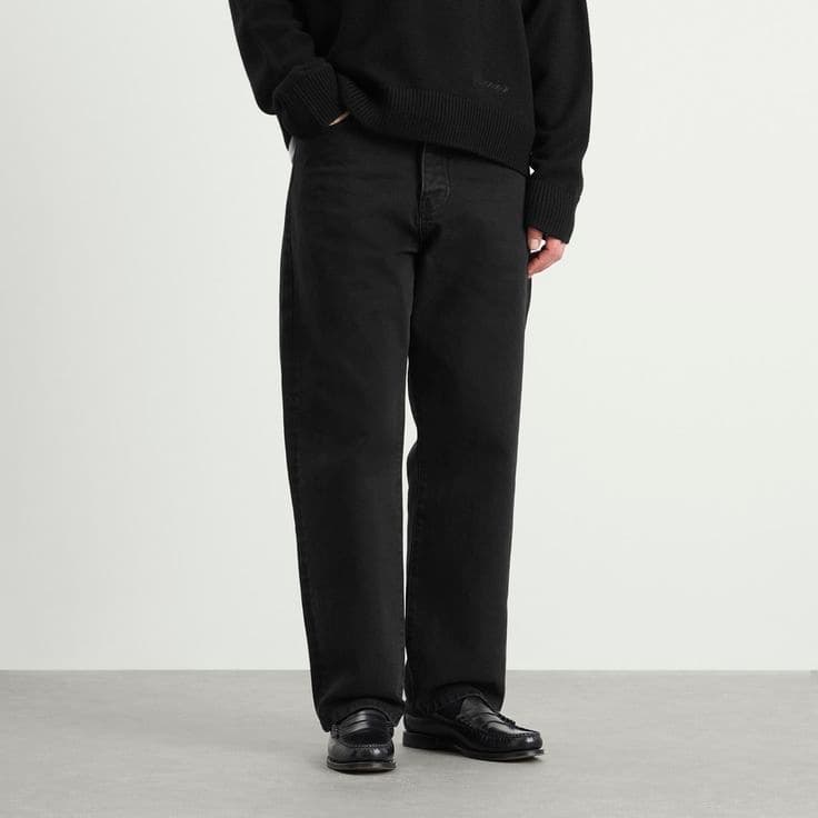 Minimal Straight Black Jeans